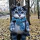 Рюкзак валяный "Котик, котик - тёпленький животик". Рюкзаки. Татьяна (tancha1170) (tancha11). Ярмарка Мастеров.  Фото №4