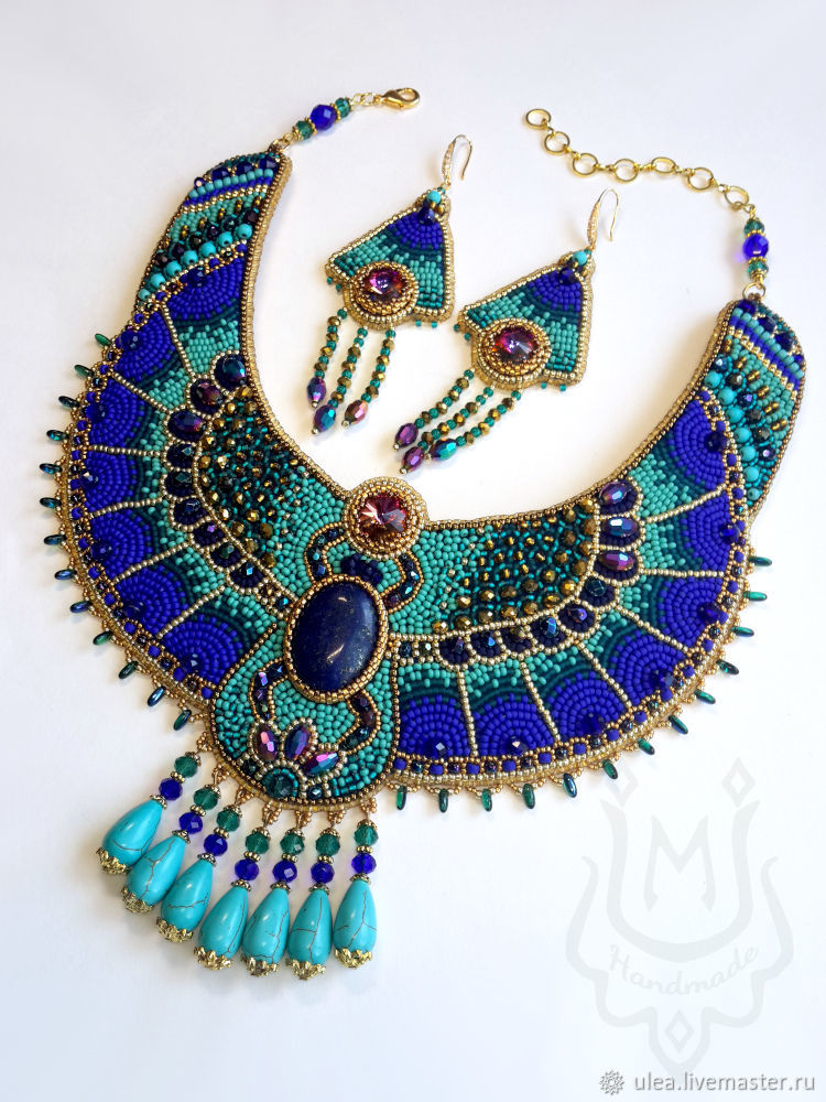 Necklace and earrings Egyptian goddess Nuit – купить на Ярмарке ...