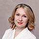 Заказать Ободок для волос серебристо-черный ХРУСТАЛЬ. Короны от OLGA IGNATEVA. Ярмарка Мастеров. . Ободки Фото №3