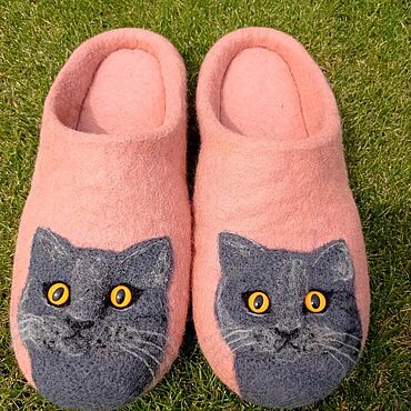 Обувь ручной работы. Ярмарка Мастеров - ручная работа Тапочки валяные "My pet". Handmade.