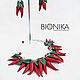 Order Set of jewelry with peppers from polymer clay. bracelet, earrings. Bionika - Polymer Clay Jewelry (Bionika). Livemaster. . Jewelry Sets Фото №3
