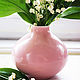  Розовая маленькая керамическая ваза для цветов,  декор для дома, Вазы, Мытищи,  Фото №1