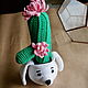 Cactus in a pot in the form of a puppy. Blooms all year round. Interior elements. ToysAndToys. Online shopping on My Livemaster.  Фото №2