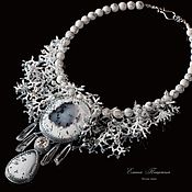 Украшения handmade. Livemaster - original item White Winter necklace. White agate.. Handmade.