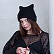  Seamless hat cat double angora hat. Caps. Scarfland. My Livemaster. Фото №5