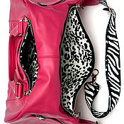 Сумки и аксессуары handmade. Livemaster - original item Waist bag pink with zebra large. Handmade.