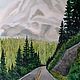 Painting Mountains, mountains in watercolor, road in the mountains, painting in watercolor, Pictures, Kemerovo,  Фото №1