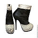 Order Ankle boots with Python skin VENUS. Exotic Workshop Python Fashion. Livemaster. . Ankle boots Фото №3
