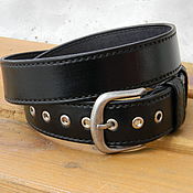 Аксессуары handmade. Livemaster - original item Men`s belt,leather,black,for jeans.. Handmade.