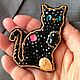 Символ года 2023 Подарок на Новый год Брошь черная кошка, Брошь-булавка, Челябинск,  Фото №1