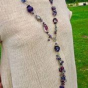 Украшения handmade. Livemaster - original item Boho jewelry amethyst. the necklace made of natural stones. Handmade.