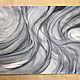 Чёрно-белая картина чернилами на подрамнике «Морской узел» 50х70х2 см. Картины. Бар интерьерных картин Luvricon. Ярмарка Мастеров.  Фото №6