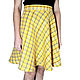 Order  Yellow plaid linen skirt with inner pockets. silk fairy tale. Livemaster. . Skirts Фото №3