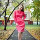 Платье коралловое с бантом и кружевом, Платья, Москва,  Фото №1