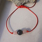 Украшения handmade. Livemaster - original item Red thread bracelet with labrador,tiger eye and rose quartz. Handmade.