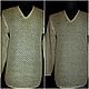 Order 100% Linen Men's jumper Chain Mail-mesh. Exclusive linen jersey from Elena. Livemaster. . Mens jumpers Фото №3