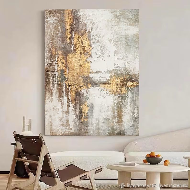 Абстрактная картина для интерьера Интерьерные картины с золотом в ...