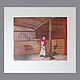 Etching Miklashevich Sergey Viktorovich ' in the stable», Vintage interior, Moscow,  Фото №1