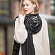 Cashmere Scarf black and white feather pattern shawl. Shawls. YUYE. Online shopping on My Livemaster.  Фото №2
