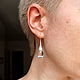 Drop earrings Czech glass elongated cap. Earrings. Regaliz Bez Usov. My Livemaster. Фото №5