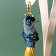Peacock earrings-brushes 'Golden dunes-2'. Earrings-birds. Tassel earrings. Coffeelena. My Livemaster. Фото №4