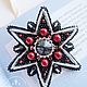 Brooch black and red Order of the Midnight Star'. Brooches. kotiki-elegancy-ruchnoj-raboty. Online shopping on My Livemaster.  Фото №2
