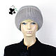 Luxury women's hat made of Finnish mink fur on knitwear DF-93. Caps. Mishan (mishan). Online shopping on My Livemaster.  Фото №2