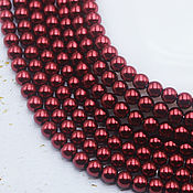 Материалы для творчества handmade. Livemaster - original item Glass pearls 6 mm 30 pcs Red Premium. Handmade.