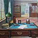 Заказать Кабинет. Холст, масло, 70х70 см. Татьяна Чепкасова ChepkasovaArt. Ярмарка Мастеров. . Картины Фото №3