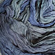 Шарф бохо шик "Jeans" Синий серый шелк 100%. Шарфы. Шёлк Батик Акварель ..VikoBatik... Ярмарка Мастеров.  Фото №4