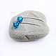 Серебряные серьги с голубым кристаллом. Серьги классические. WITHLOVE.GIFT ●украшения●. Ярмарка Мастеров.  Фото №4
