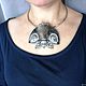 Brooch-pendant with fur 'Moth in a gray'. Brooches. Anastasiya Kozlova. My Livemaster. Фото №6