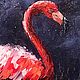 Картина Фламинго, Розовый фламинго, под звёздным небом. Картины. streKaZa (Картины маслом). Интернет-магазин Ярмарка Мастеров.  Фото №2