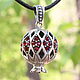 Garnet pendant with zircons made of 925 GA0050 silver, Pendant, Yerevan,  Фото №1
