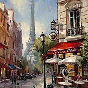 Картины и панно handmade. Livemaster - original item PAINTING PARIS EIFFEL TOWER. Handmade.