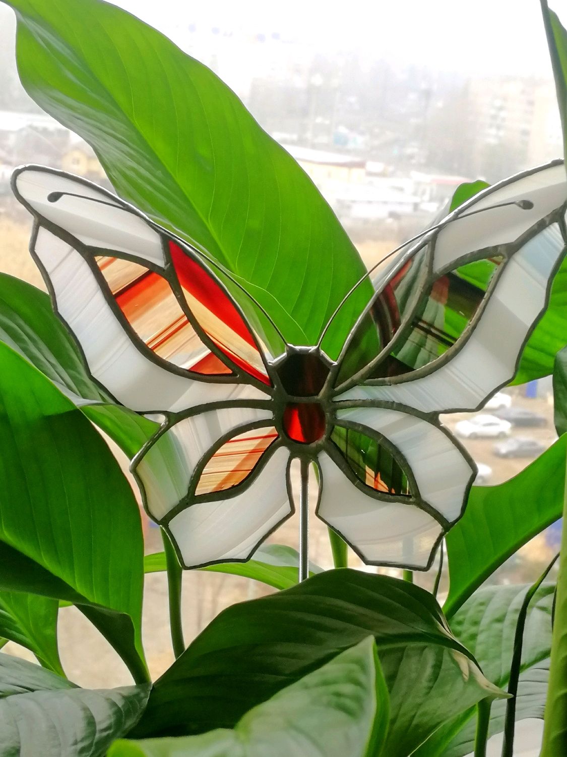 Бабочка белый шоколад для комнатных растений, Украшения для цветочных горшков, Саратов,  Фото №1