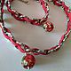 Conjuntos de joyas: Gargantilla y Pulsera' RED ' Lampwork, Jewelry Sets, Moscow,  Фото №1