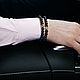 Set of men's bracelets made of black Onyx and coral. Bead bracelet. malajemma. Online shopping on My Livemaster.  Фото №2