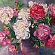 Oil painting with peonies, flowers 'Peonies in the country', Pictures, Murmansk,  Фото №1