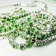 Стразовая цепочка 2мм, Peridot в серебряной оправе, 10см. Стразы. Хомкины запасы. Интернет-магазин Ярмарка Мастеров.  Фото №2