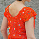 Summer jacket, openwork top, knitted lace blouse Orange. Tops. Подарки на 8 Марта от 'Azhurles'. My Livemaster. Фото №6