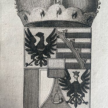 Винтаж ручной работы. Ярмарка Мастеров - ручная работа Винтаж: Антикварная гравюра 1755 года. Handmade.