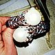 Bracelet 'Baroque Pearl' Stingray leather, silver, Baroque pearl. Hard bracelet. SELENA. My Livemaster. Фото №6