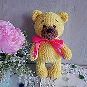 Куклы и игрушки handmade. Livemaster - original item Toy bear made of plush yarn crocheted. Handmade.