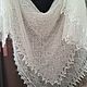1s. Downy shawl, openwork shawl, elegant shawl on the shoulders, plaid. Shawls1. Puhovyj ,,Raj' ot Zinfiry (Orenbur). My Livemaster. Фото №4