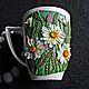 Mug decorated with polymer clay. Mugs and cups. LenaVorobeva. Online shopping on My Livemaster.  Фото №2