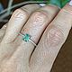 17.5 Кольцо с натуральным Изумрудом 0.60 ct. Кольца. Елена. Ярмарка Мастеров.  Фото №5