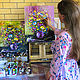 Oil painting with bright irises. Colorful irises in the picture. Pictures. Zabaikalie. My Livemaster. Фото №6