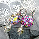 Earrings with pearls and rhinestones white Sparkle. Earrings. Juliya Laborera. My Livemaster. Фото №7