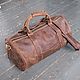 Кожаная Дорожная сумка Duffle Dark Brown. Дорожная сумка. Manticastore. Ярмарка Мастеров.  Фото №5